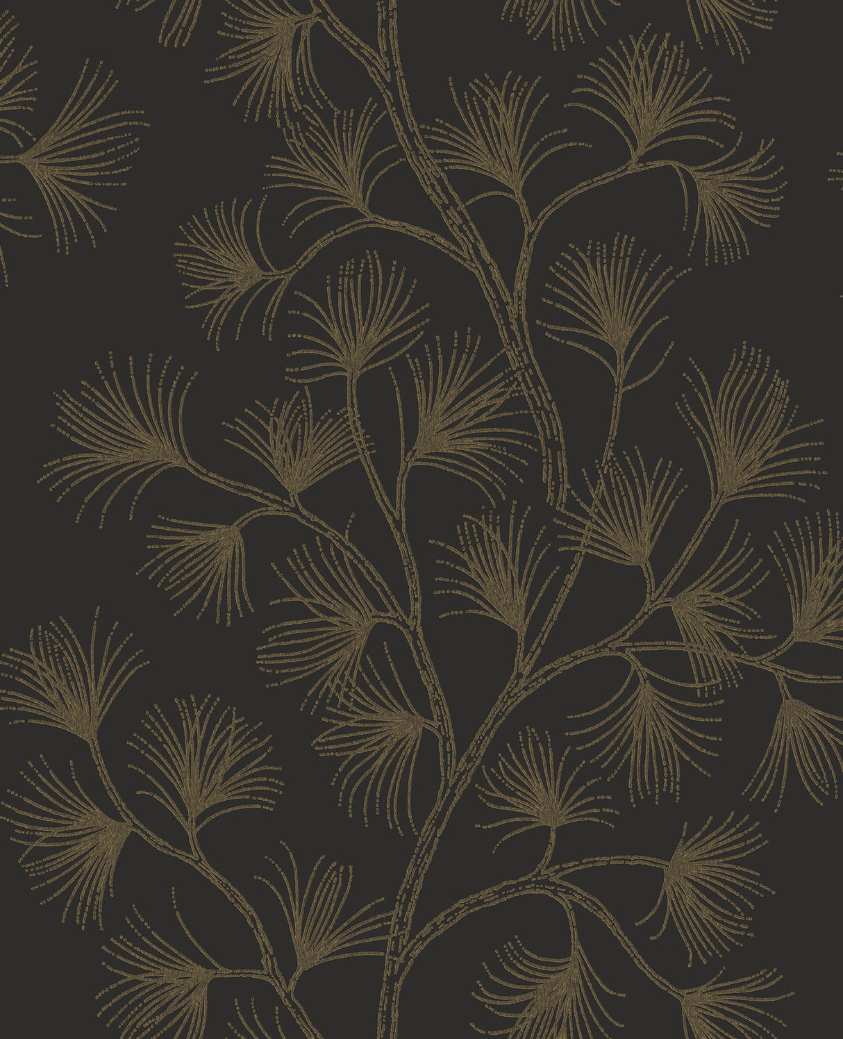 Kismine Black Botanical Trail Wallpaper by A-Street Prints - 4198-83481