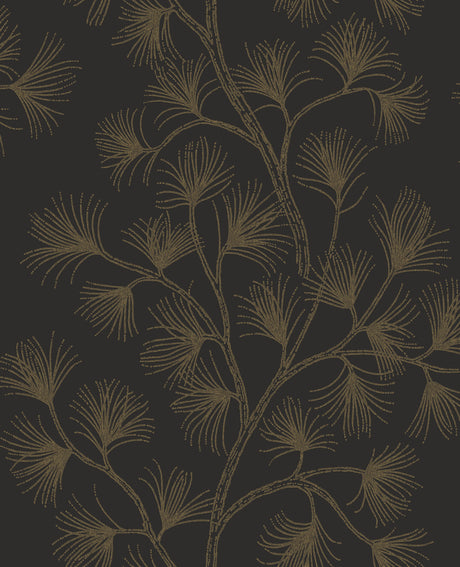 Kismine Black Botanical Trail Wallpaper by A-Street Prints - 4198-83481