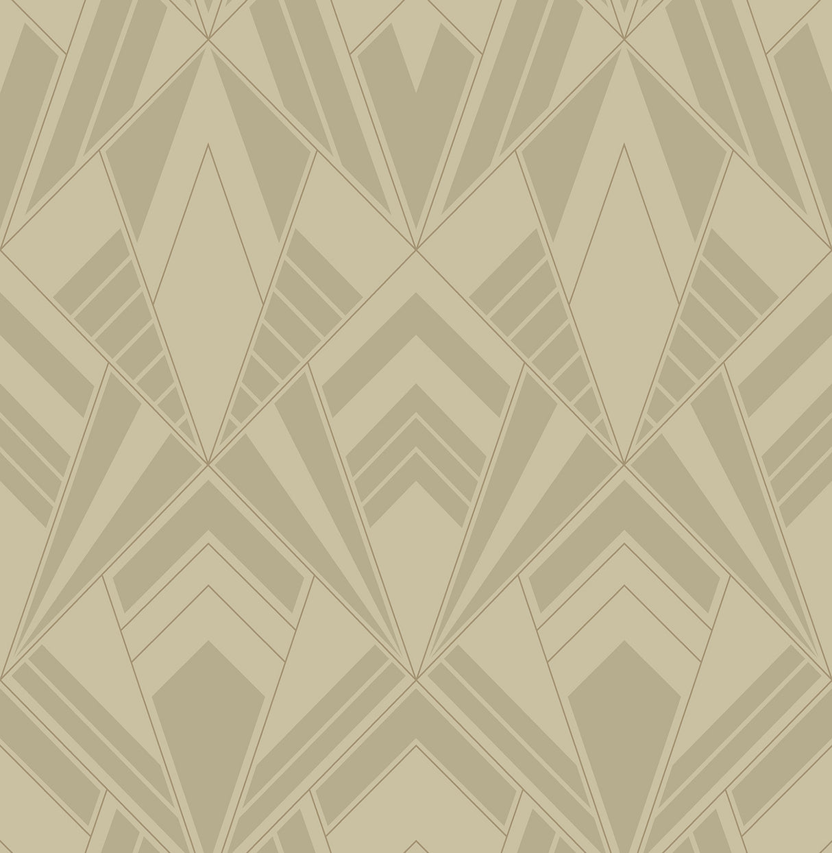 Allenby Khaki Flocked Geometric Wallpaper by A-Street Prints - 4198-87400