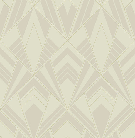 Allenby Pearl Flocked Wallpaper by A-Street Prints - Glamorous Geometric Diamond Metallic Non Woven Design 4198-87403