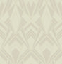 Allenby Pearl Flocked Wallpaper by A-Street Prints - Glamorous Geometric Diamond Metallic Non Woven Design 4198-87403