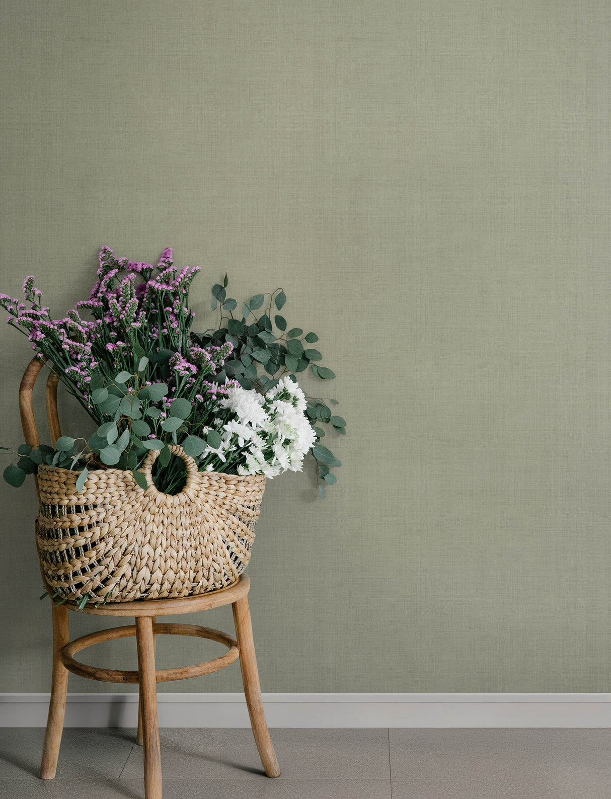 Midolin Pewter by A-Street Prints Subtle Raised Ink Linen Texture Transitional Non Woven Wallpaper Savanna Collection - 4201-16022