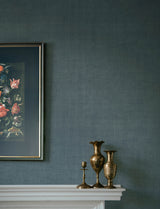 Midolin Blue by A-Street Prints Linen-Look Raised Ink Textured Unpasted Non Woven Wallpaper from the Savanna Collection - 4201-16043