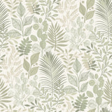 Ängslycka Green Forest Botanicals Wallpaper by A-Street Prints - 4201-20102