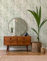 Ängslycka Green by A-Street Prints Forest Botanicals Modern Botanical Illustrated Leaves Non Woven Unpasted Wallpaper - 4201-20102