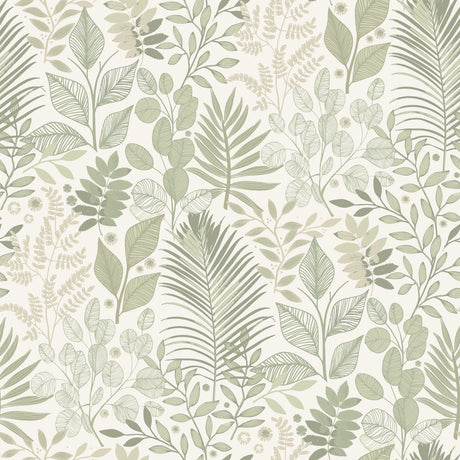 Ängslycka Green Forest Botanicals Wallpaper by A-Street Prints - 4201-20102