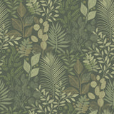 Ängslycka Dark Green Forest Botanicals Wallpaper by A-Street Prints - 4201-20103