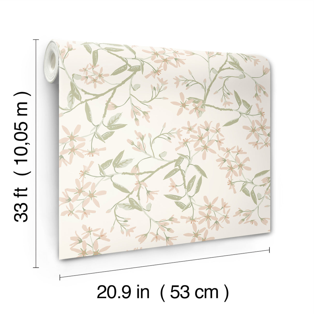 Paradis Blush Bouquet Toss Wallpaper by A-Street Prints Farmhouse Botanical Blush Pink Floral Non Woven Unpasted Wallpaper - 4201-20111