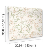 Paradis Blush Bouquet Toss Wallpaper by A-Street Prints Farmhouse Botanical Blush Pink Floral Non Woven Unpasted Wallpaper - 4201-20111
