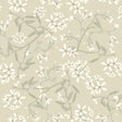 Paradis Beige Bouquet Toss Wallpaper by A-Street Prints - 4201-20112