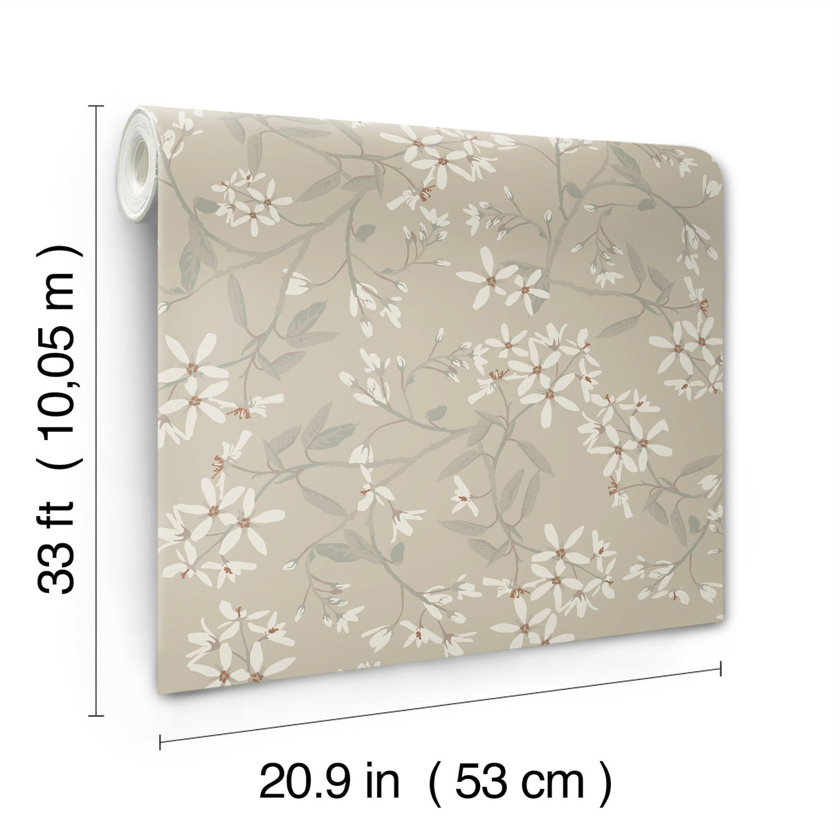Paradis Grey Bouquet Toss by A-Street Prints Farmhouse Botanical Floral Wallpaper - A-Street Prints 4201-20113
