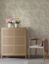 Paradis Grey Bouquet Toss by A-Street Prints Farmhouse Botanical Floral Wallpaper - A-Street Prints 4201-20113