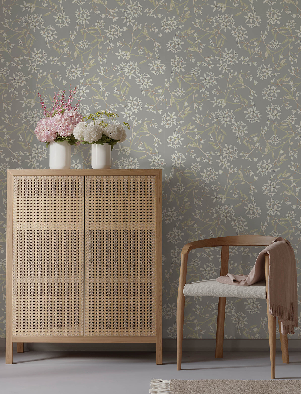 Paradis Slate Bouquet Toss by A-Street Prints Farmhouse Botanical Floral Non Woven Unpasted Wallpaper from the Savanna Collection - 4201-20114