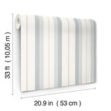 Herrgård Light Blue Stripe by A-Street Prints Traditional Multi-Width Pinstripe Wallpaper Savanna Collection - 4201-20119