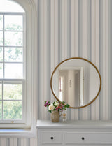 Herrgård Light Blue Stripe by A-Street Prints Traditional Multi-Width Pinstripe Wallpaper Savanna Collection - 4201-20119