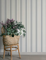 Herrgård Light Blue Stripe by A-Street Prints Traditional Multi-Width Pinstripe Wallpaper Savanna Collection - 4201-20119