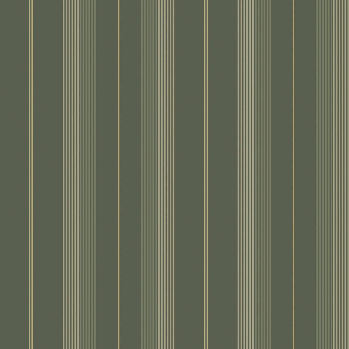 Herrgård Evergreen Stripe Wallpaper in Dark Green and Butter Yellow by A-Street Prints - 4201-20121