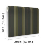Herrgård Black Stripe Traditional Non Woven Unpasted Strippable Washable Wallpaper from the Savanna Collection by A-Street Prints - 4201-20122