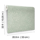 Kristina Teal Botanical by A-Street Prints Scandinavian Floral and Fern Non Woven Wallpaper - A-Street Prints 4201-20128