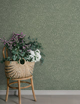 Kristina Evergreen Botanical Wallpaper Green Scandinavian Floral Non Woven Unpasted Strippable Wallpaper Roll by A-Street Prints - 4201-20129