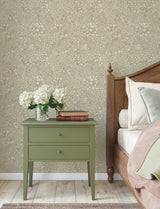 Siv Chestnut by A-Street Prints Scandinavian Botanical Non Woven Unpasted Wallpaper, 20.9 in x 33 ft, Covers 57.5 sq ft - 4201-48002