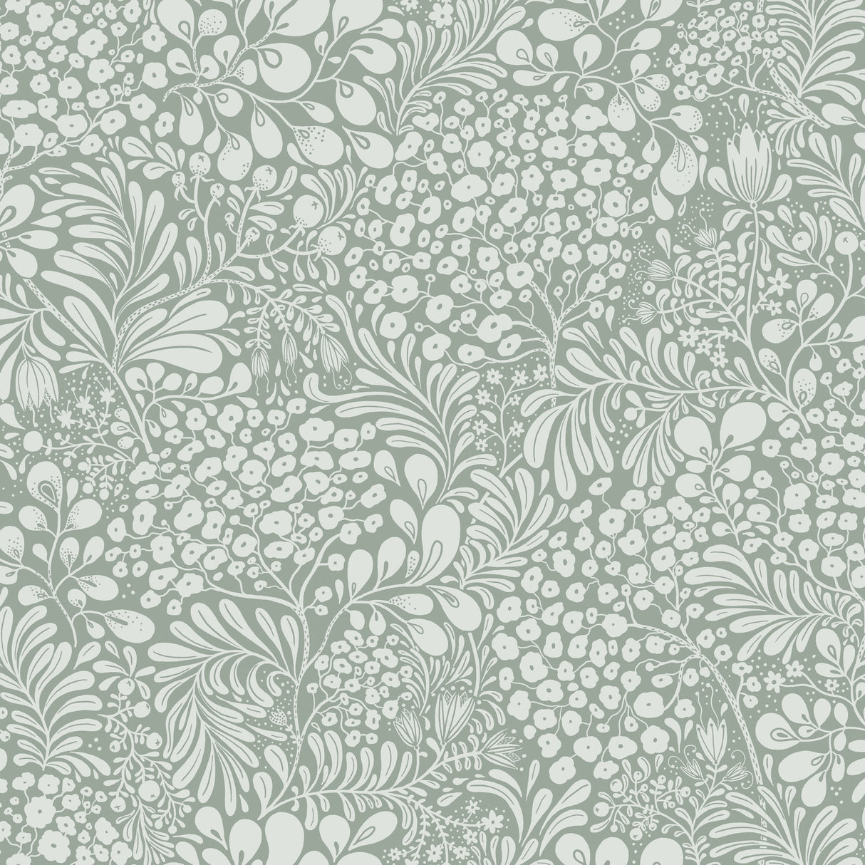 Siv Slate Botanical Wallpaper by A-Street Prints - 4201-48004