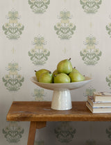 Gullvie White Pansies White by A-Street Prints Scandinavian Botanical Floral Straight Match Non Woven Unpasted Wallpaper Roll - 4201-48005