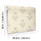Gullvie Cream Pansies Wallpaper by A-Street Prints - Scandinavian Botanical Pansy Floral Non Woven Washable Strippable Sidewall - 4201-48006