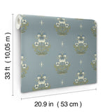 Gullvie Light Blue Pansies by A-Street Prints Scandinavian Botanical Non Woven Wallpaper from the Savanna Collection - 4201-48008