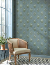 Gullvie Light Blue Pansies by A-Street Prints Scandinavian Botanical Non Woven Wallpaper from the Savanna Collection - 4201-48008