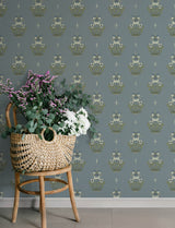 Gullvie Light Blue Pansies by A-Street Prints Scandinavian Botanical Non Woven Wallpaper from the Savanna Collection - 4201-48008