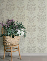 Rosa Cream Floral Columns by A-Street Prints Botanical Farmhouse Non Woven Unpasted Wallpaper 20.9 in x 33 ft Covers 57.5 Sq Ft - 4201-48009