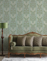 Rosa Sky Blue Botanical Floral Columns Non Woven Unpasted Strippable Wallpaper by A-Street Prints Savanna Collection - 4201-48011