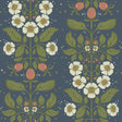 Rosa Navy Floral Columns Wallpaper by A-Street Prints - 4201-48013