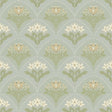 Maj Sky Blue Floral Damask Wallpaper by A-Street Prints - 4201-48016