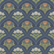 Maj Navy Floral Damask Wallpaper by A-Street Prints - 4201-48018