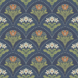Maj Navy Floral Damask Wallpaper by A-Street Prints - 4201-48018