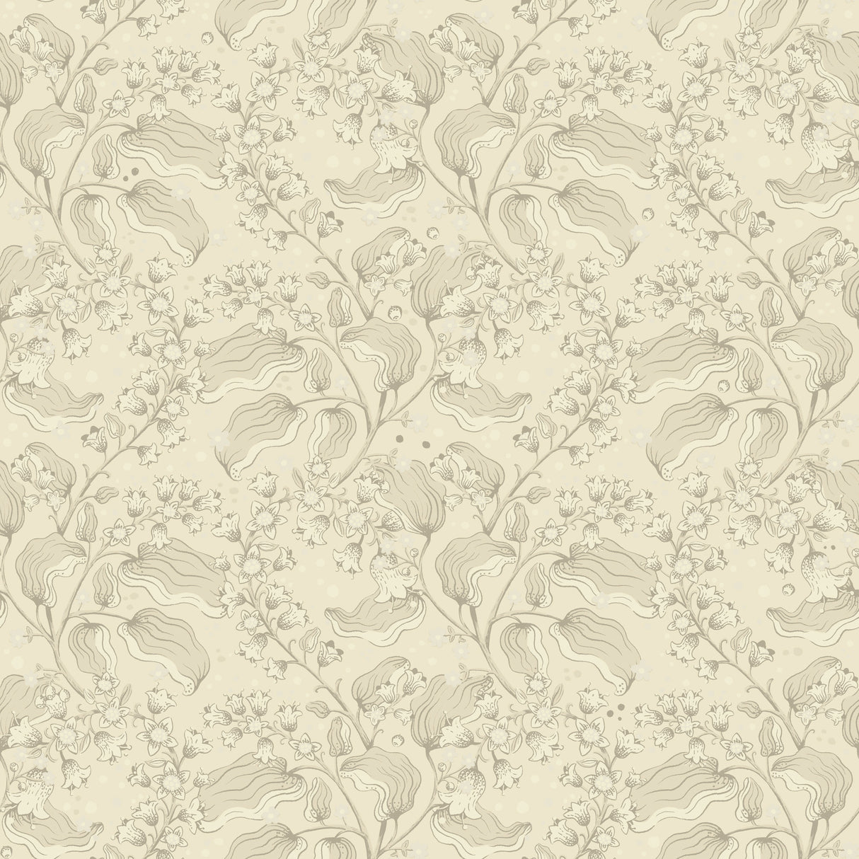 Syren Khaki Dainty Floral Wallpaper by A-Street Prints - 4201-48024