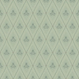 Alma Mint Diamond Floral Wallpaper by A-Street Prints - 4201-48031