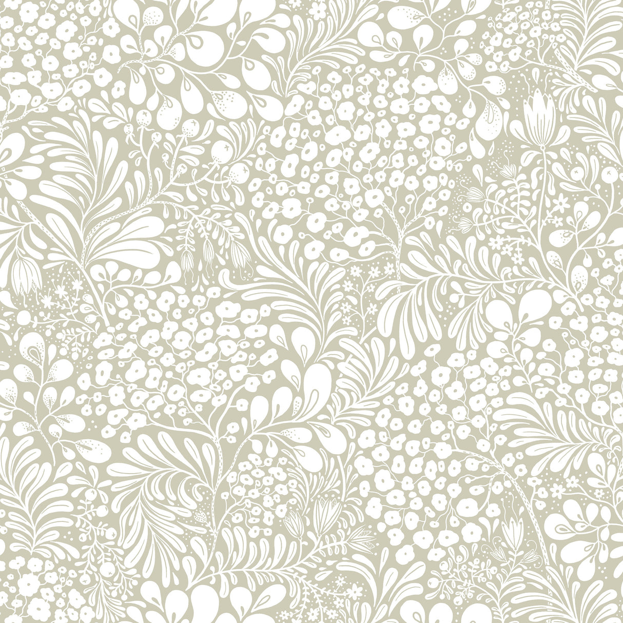 Siv Dark Grey Botanical Wallpaper by A-Street Prints - 4201-65131