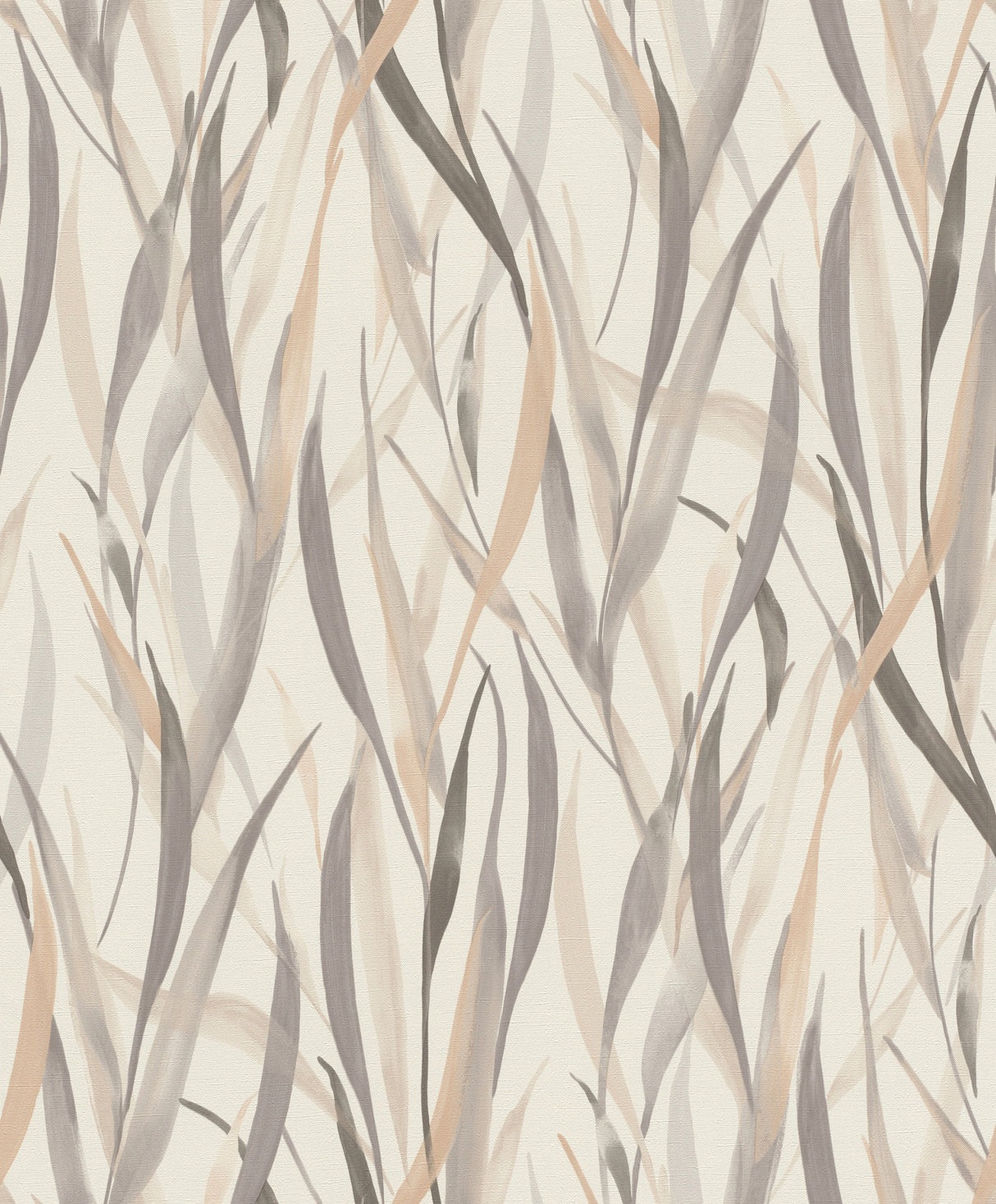 Willoughby Neutral Fronds Wallpaper by A-Street Prints - 4202-330205, Botanical Vinyl on Non Woven Backing in Charcoal, Beige, and Grey
