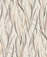 Willoughby Neutral Fronds Wallpaper by A-Street Prints - 4202-330205, Botanical Vinyl on Non Woven Backing in Charcoal, Beige, and Grey