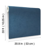Cullen Navy by A-Street Prints Faux Linen Transitional Solid Vinyl Wallpaper on Non Woven Backing from the Springhill Collection - 4202-408232