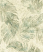 Sanne Green Palm Wallpaper in Green by A-Street Prints - Tropical Watercolor Botanical Palm Leaf Pattern on Non-Woven Backing