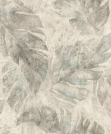 Sanne Grey Palm Watercolor Tropical Leaf Wallpaper by A-Street Prints - 4202-416138