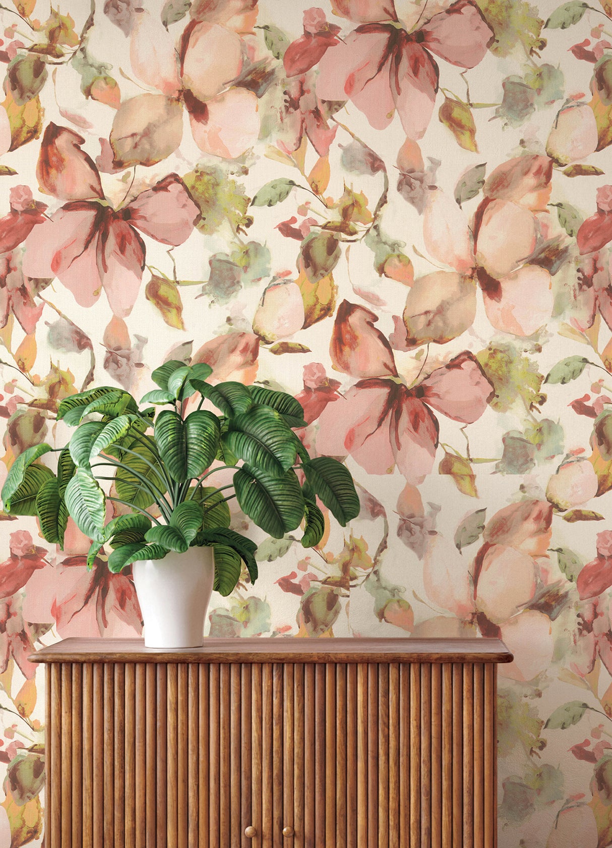Liliana Pink by A-Street Prints Watercolor Large Scale Airy Feminine Botanical Floral Wallpaper from the Springhill Collection - 4202-481259