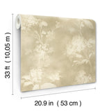 Izara Light Green by A-Street Prints Springhill Farmhouse Botanical Pressed Flower Vinyl on Non Woven Wallpaper - 4202-481402