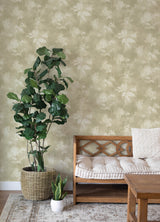 Izara Light Green by A-Street Prints Springhill Farmhouse Botanical Pressed Flower Vinyl on Non Woven Wallpaper - 4202-481402