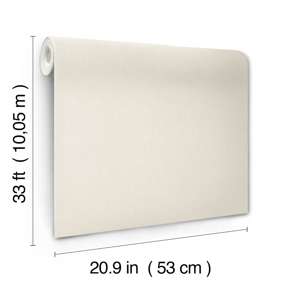 Naim Ivory by A-Street Prints Transitional Solid Woven Texture Unpasted Strippable Vinyl on Non Woven Wallpaper Springhill - 4202-484519