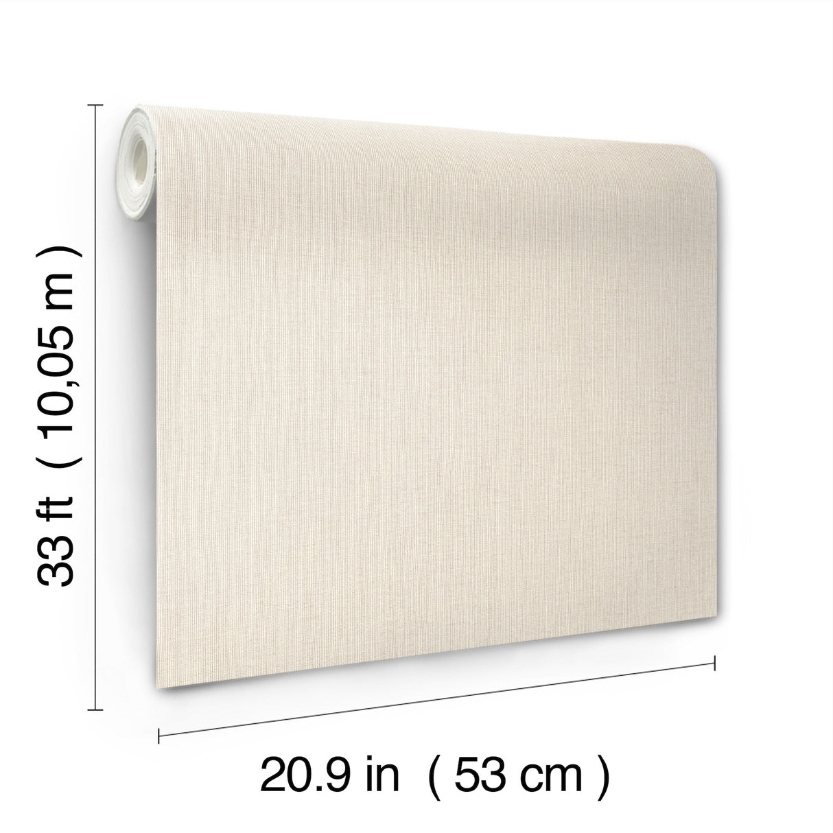 Naim Beige Solid Woven Texture Transitional Vinyl Unpasted Non Woven Wallpaper by A-Street Prints Springhill Collection - 4202-484533